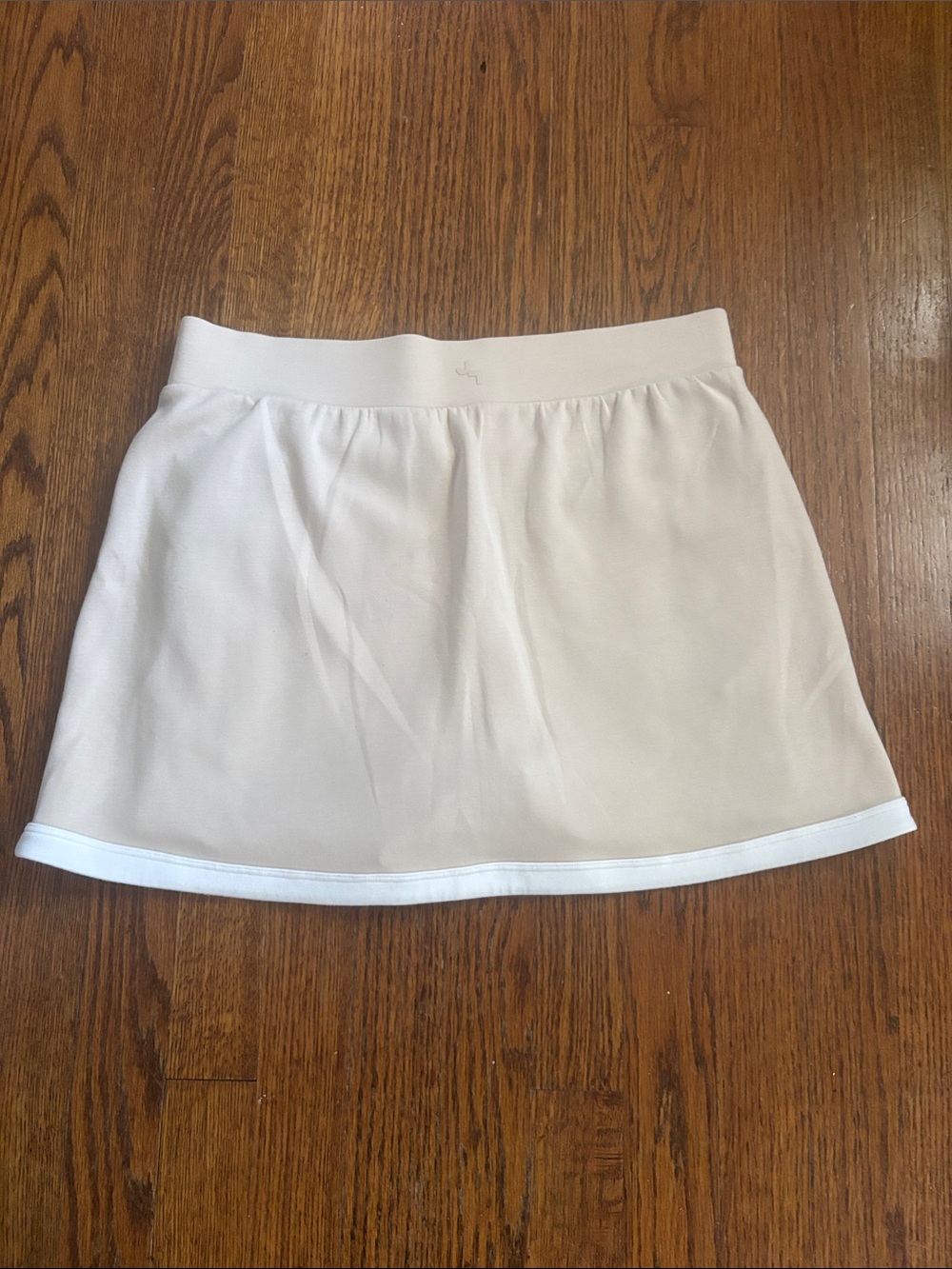 Neutral A-Line Athletic Skirt with White Trim - Picture 2 of 6